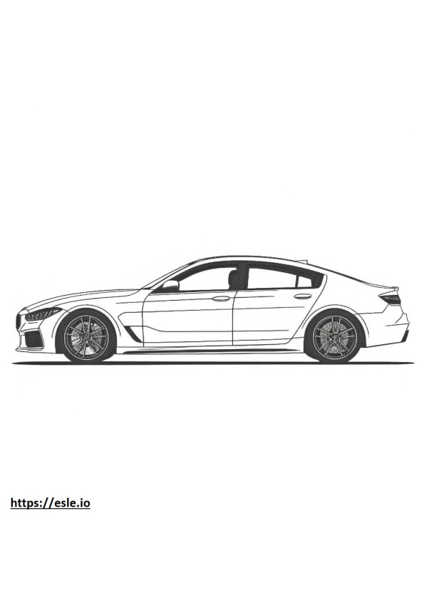 BMW i4 M50 グラン クーペ (20 インチ ホイール) 2024 ぬりえ - 塗り絵