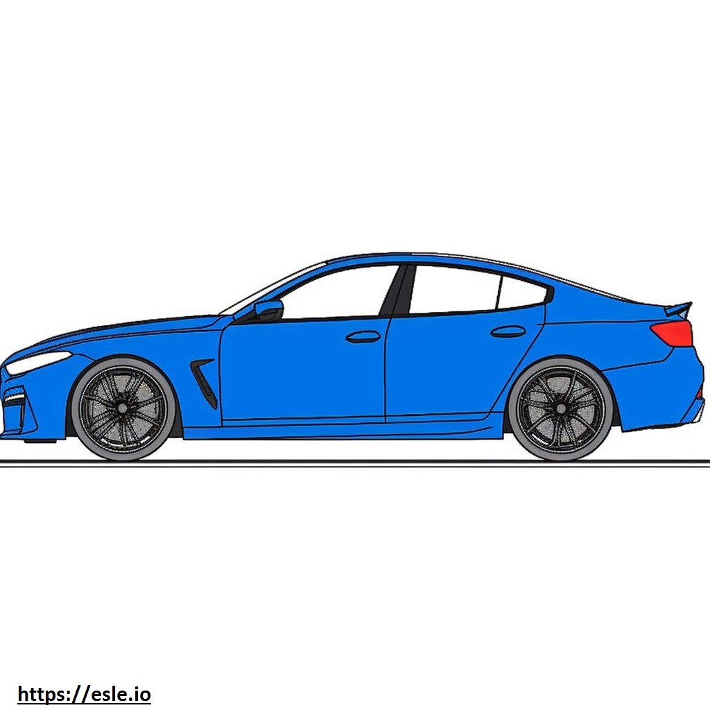BMW i4 M50 Gran Coupe (20 inch wheels) 2024 coloring page