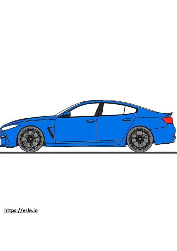 BMW i4 M50 Gran Coupe (20 inch wheels) 2024 coloring page