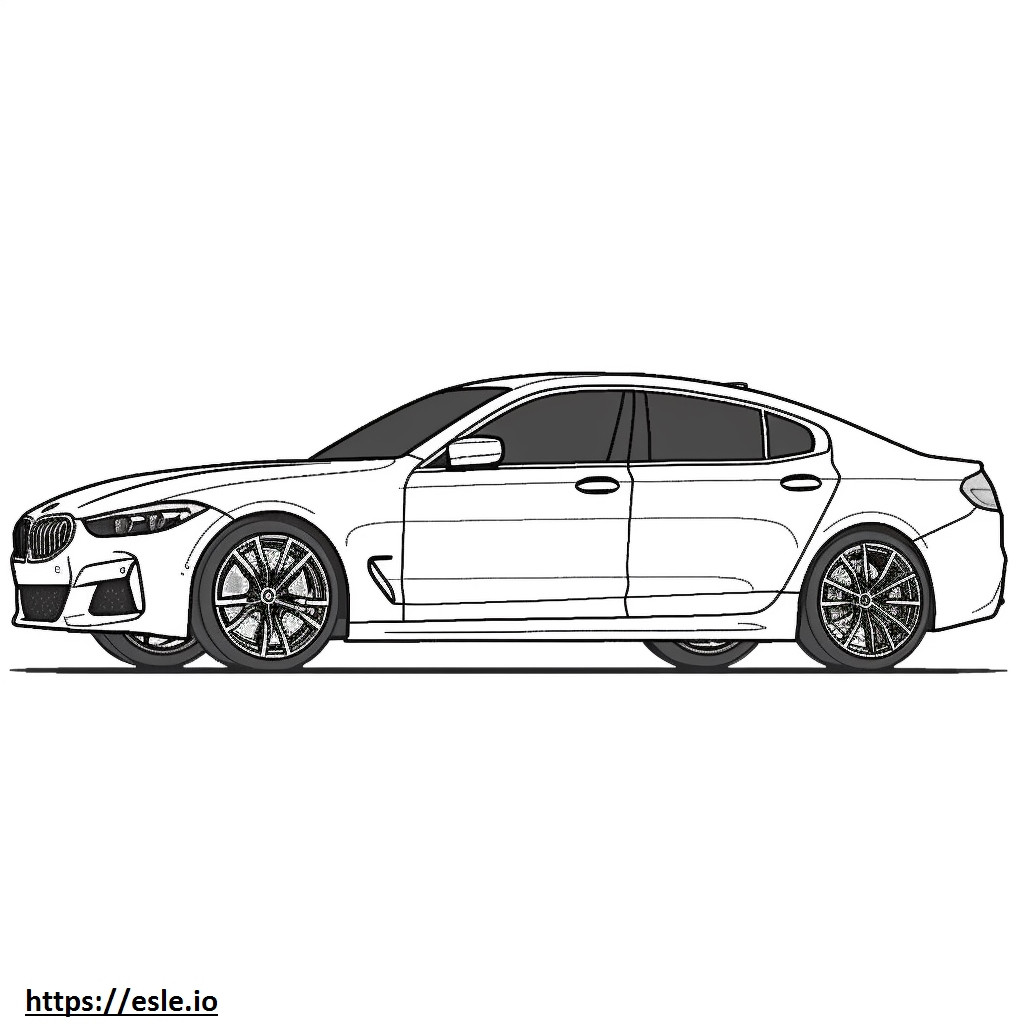 BMW i4 M50 Gran Coupé (llantas de 20 pulgadas) 2024 para colorear e imprimir