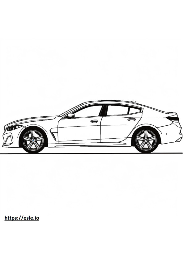 BMW i4 xDrive40 Gran Coupe (18 inch Wheels) 2024 coloring page