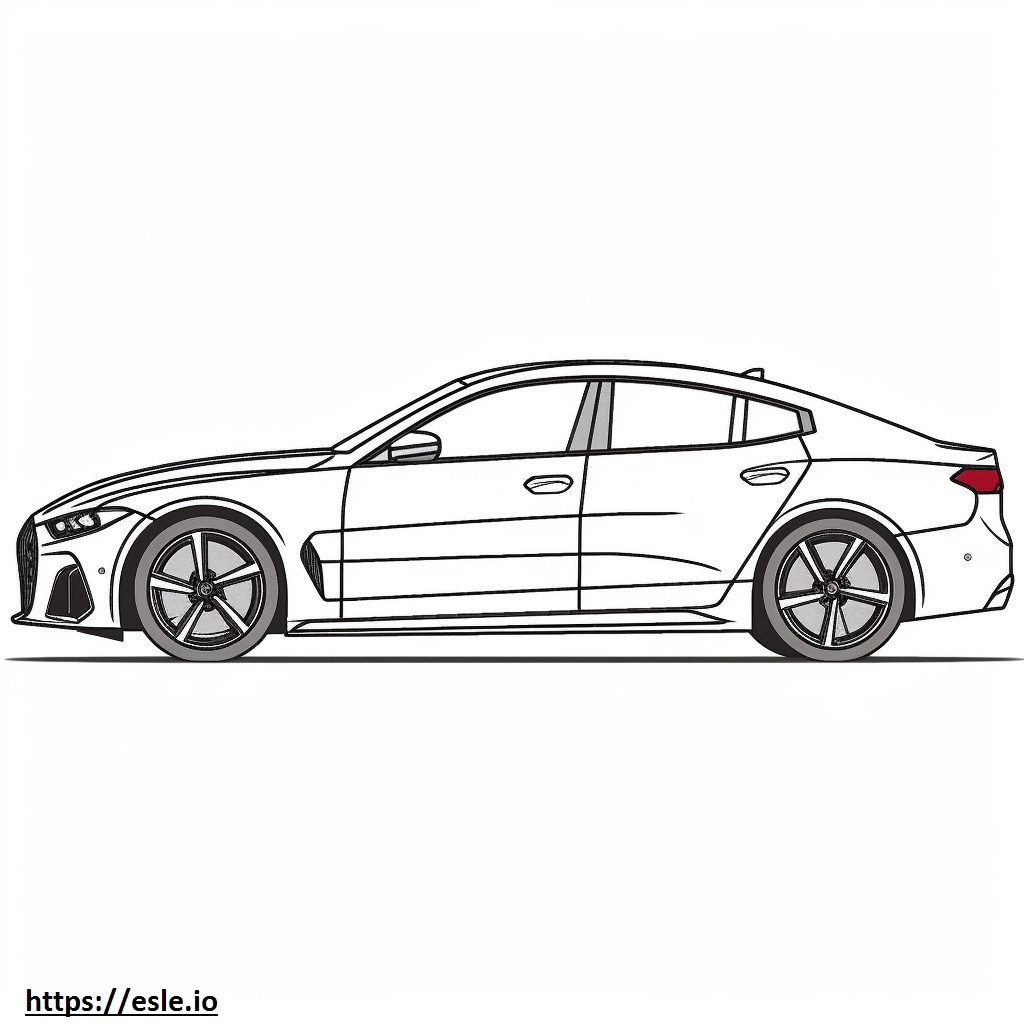 BMW i4 xDrive40 Gran Coupe (18-calowe koła) 2024 kolorowanka