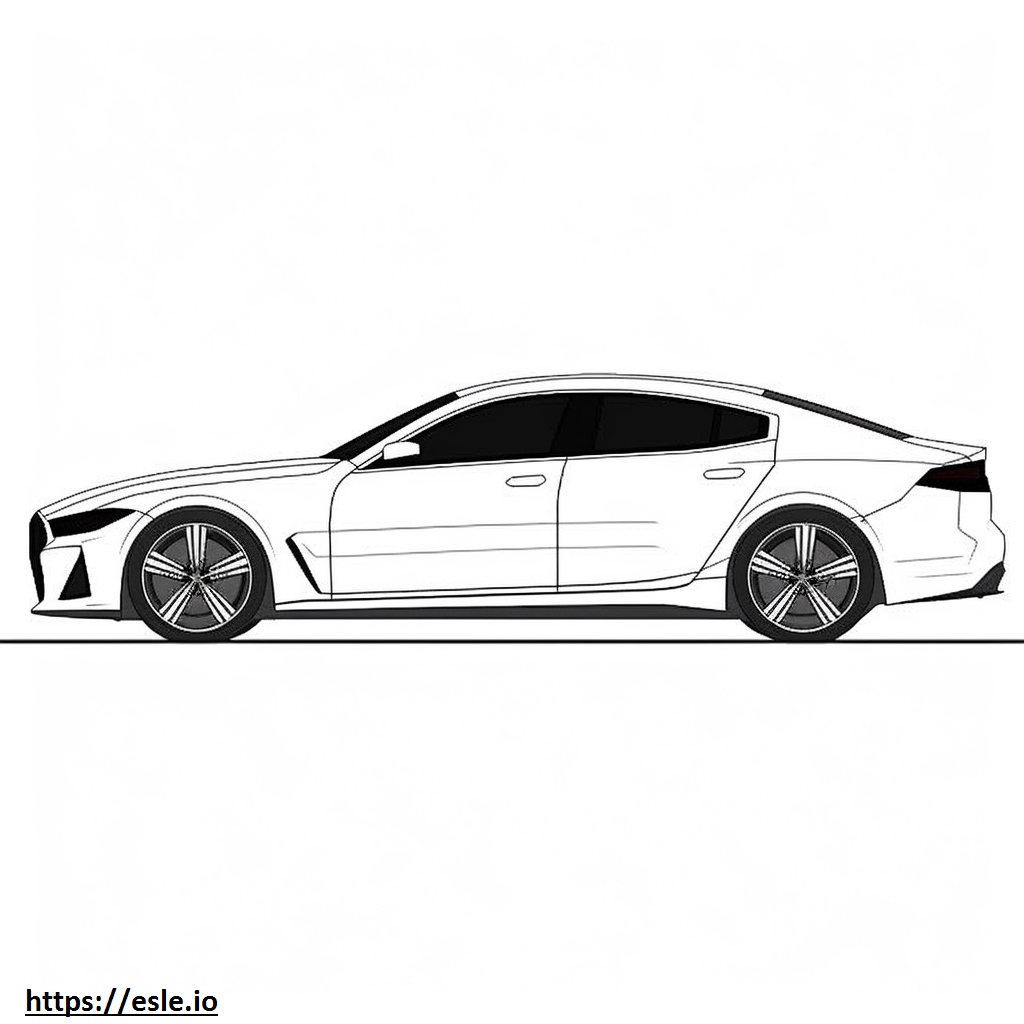 BMW i4 xDrive40 Gran Coupe (19 inch Wheels) 2024 coloring page