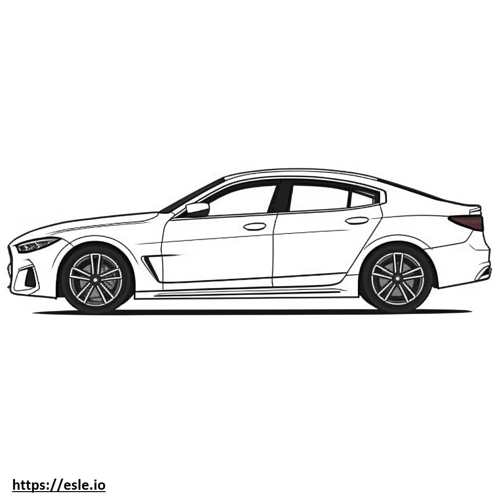 BMW i4 xDrive40 Gran Coupe (Roda 19 inci) 2024 gambar mewarnai