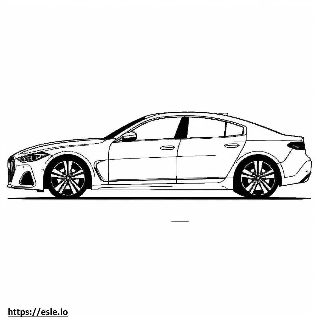BMW i4 eDrive35 Gran Coupe (18 inch Wheels) 2024 coloring page