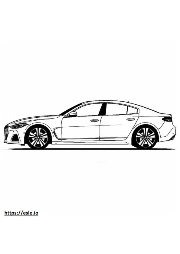 BMW i4 eDrive35 グラン クーペ (18 インチ ホイール) 2024 ぬりえ - 塗り絵
