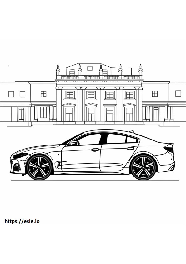 BMW i4 eDrive35 Gran Coupe (Roda 18 inci) 2024 gambar mewarnai