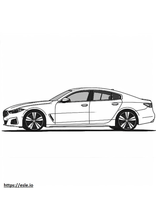 BMW i4 eDrive35 グラン クーペ (18 インチ ホイール) 2024 ぬりえ - 塗り絵