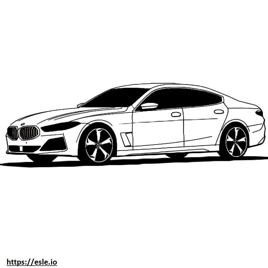 BMW i4 eDrive35 Gran Coupe (19 inch Wheels) 2024 coloring page