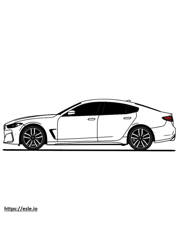 BMW i4 eDrive35 Gran Coupe (19 inch Wheels) 2024 coloring page