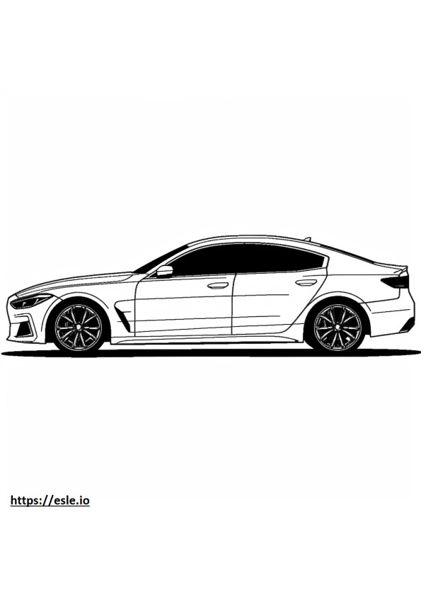 BMW i4 eDrive40 Gran Coupe (18 inch Wheels) 2024 coloring page