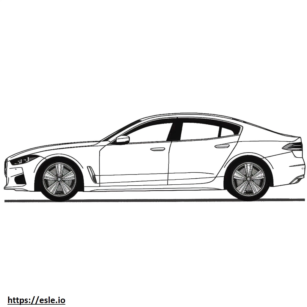 BMW i4 eDrive40 Gran Coupe (18 inch Wheels) 2024 Coloring Page