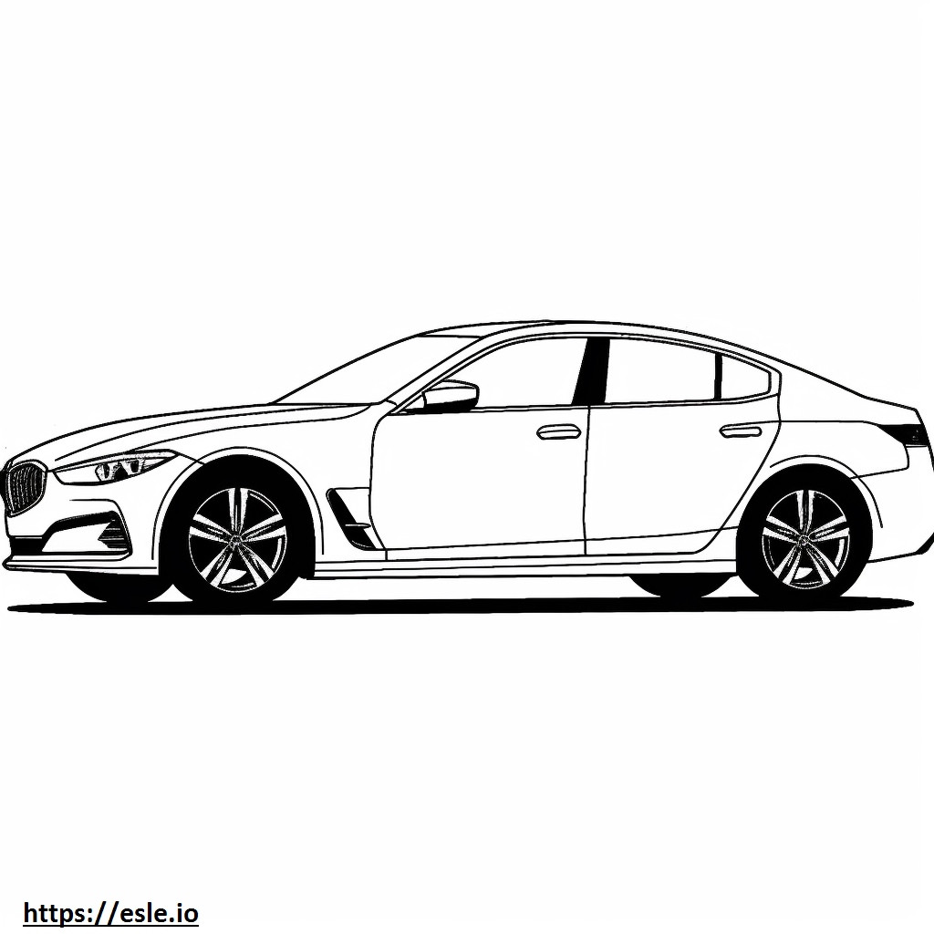 BMW i4 eDrive40 グラン クーペ (18 インチ ホイール) 2024 ぬりえ - 塗り絵