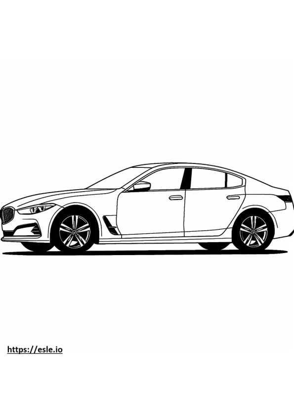 BMW i4 eDrive40 グラン クーペ (18 インチ ホイール) 2024 ぬりえ - 塗り絵
