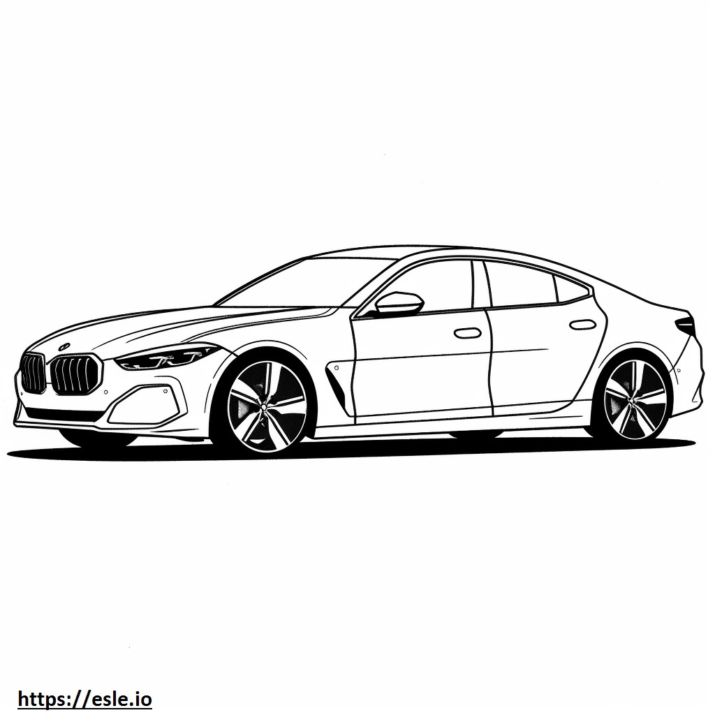 BMW i4 eDrive40 Gran Coupe (19 inch Wheels) 2024 coloring page