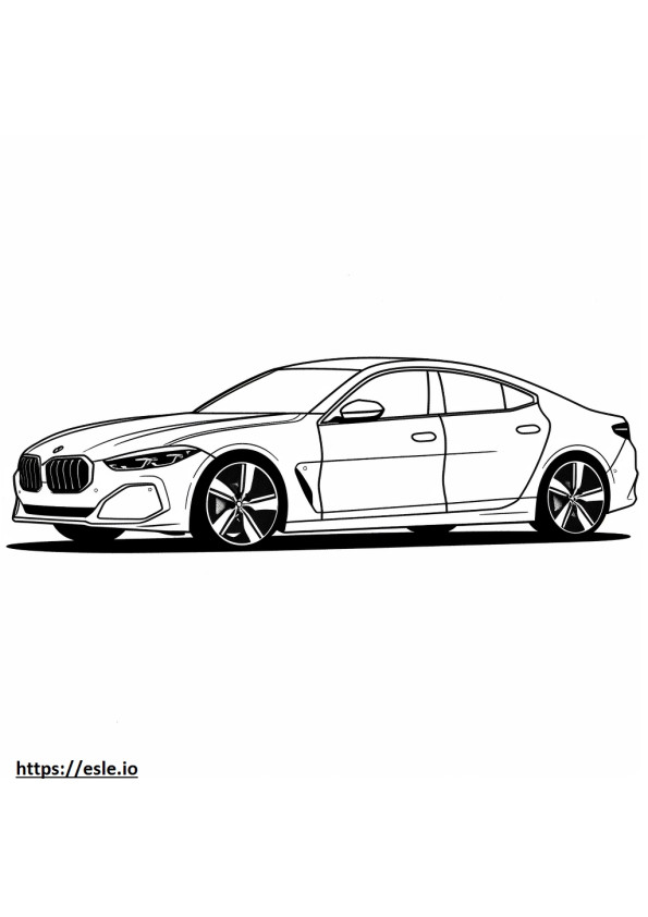 BMW i4 eDrive40 Gran Coupe (19 inch Wheels) 2024 coloring page