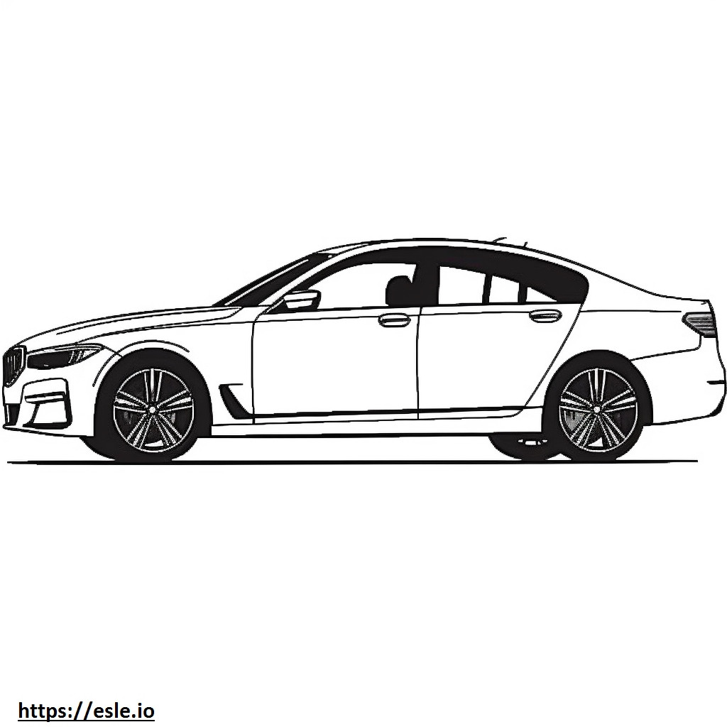BMW i5 eDrive40 Sedan (koła 19 cali) 2024 kolorowanka