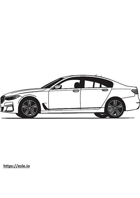 BMW i5 eDrive40 Limousine (19 Zoll Räder) 2024 ausmalbild
