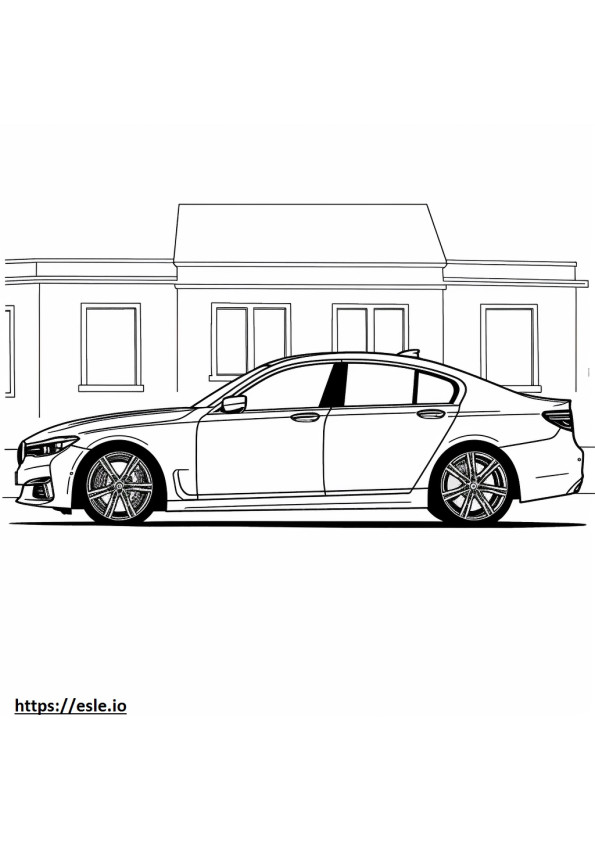 BMW i5 eDrive40 セダン (19 インチ ホイール) 2024 ぬりえ - 塗り絵