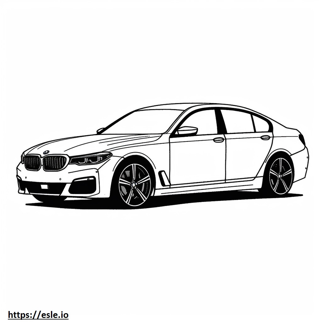 BMW i5 eDrive40 Sedán (ruedas de 19 pulgadas) 2024 para colorear e imprimir