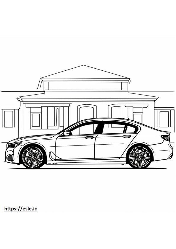 BMW i5 eDrive40 Sedan (20 inch Wheels) 2024 coloring page