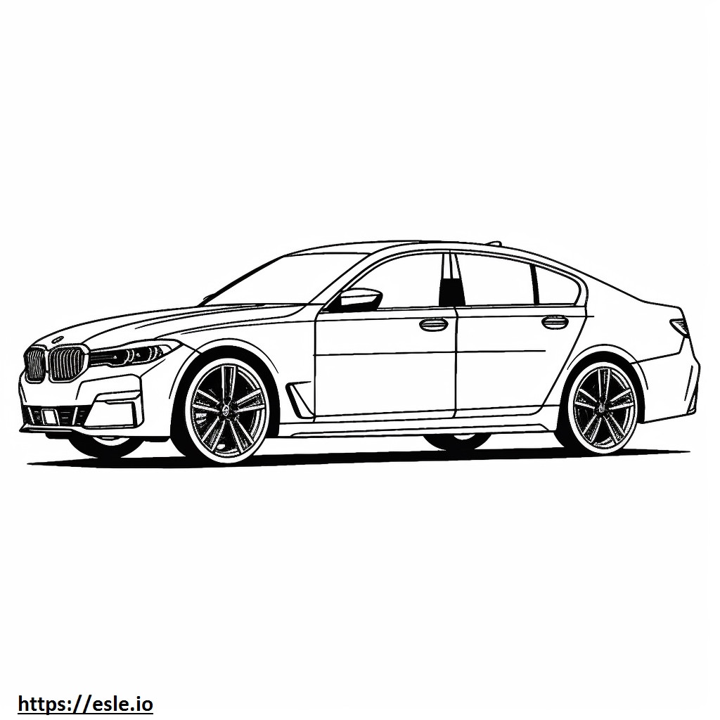 Coloriage BMW i5 eDrive40 Berline (Jantes 20 pouces) 2024 à imprimer