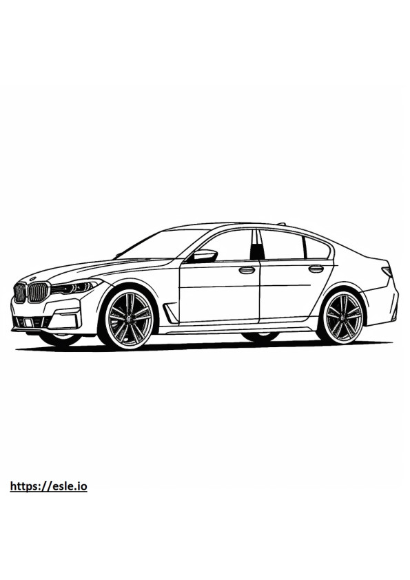 BMW i5 eDrive40 Sedan (Roda 20 inci) 2024 gambar mewarnai