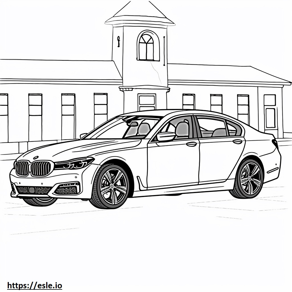 BMW i5 eDrive40 Limousine (20 Zoll Räder) 2024 ausmalbild