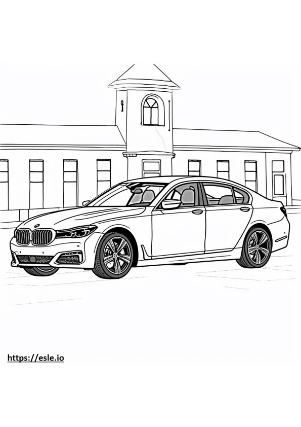 BMW i5 eDrive40 Sedan (20 inch wielen) 2024 kleurplaat