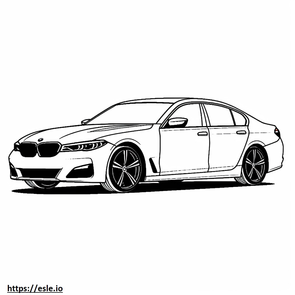 BMW i5 eDrive40 Sedan (koła 21 cali) 2024 kolorowanka