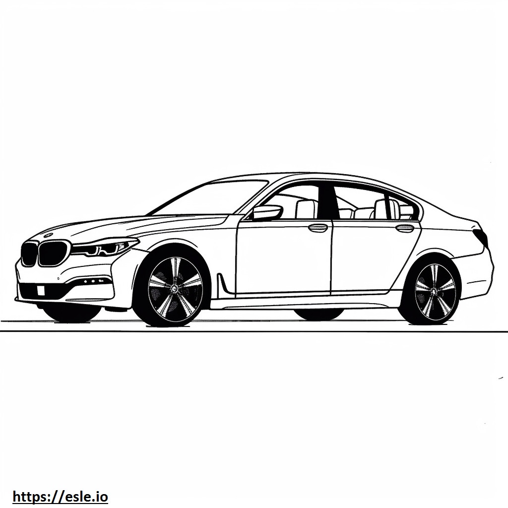 BMW i5 eDrive40 Sedán (ruedas de 21 pulgadas) 2024 para colorear e imprimir