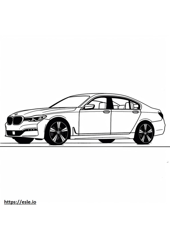 BMW i5 eDrive40 Limousine (21 Zoll Räder) 2024 ausmalbild