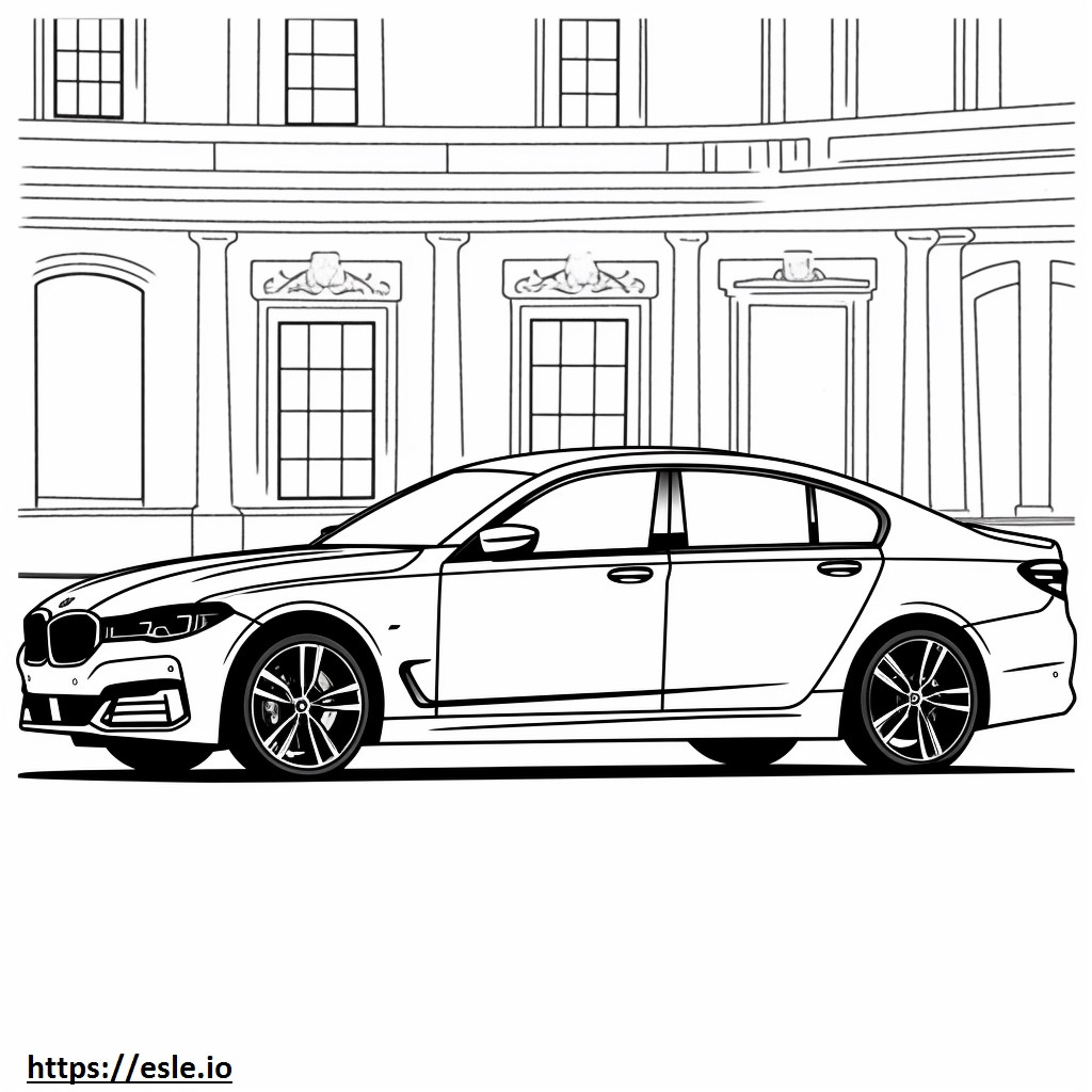 BMW i5 eDrive40 セダン (21 インチホイール) 2024 ぬりえ - 塗り絵
