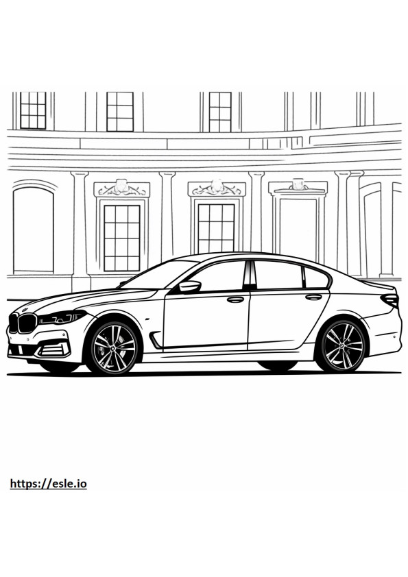 BMW i5 eDrive40 セダン (21 インチホイール) 2024 ぬりえ - 塗り絵