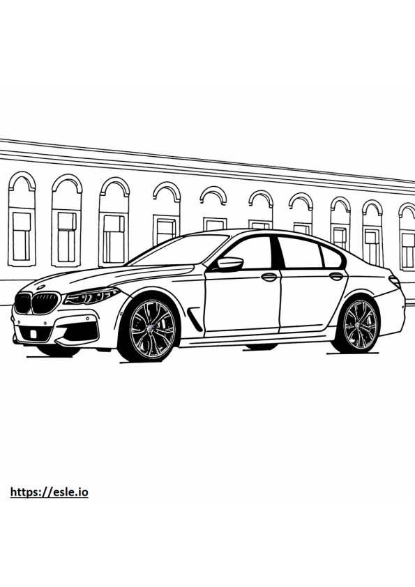 BMW i5 M60 xDrive Limousine (20 Zoll Räder) 2024 ausmalbild