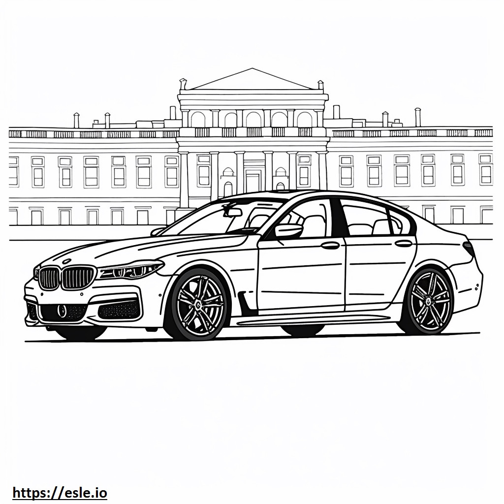 BMW i5 M60 xDrive Sedan (20-calowe koła) 2024 kolorowanka