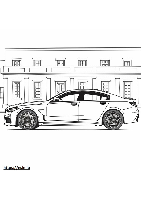 BMW i5 M60 xDrive Sedan (rodas de 21 polegadas) 2024 para colorir