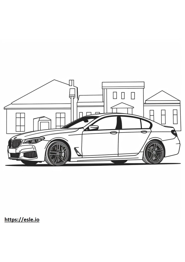 BMW i5 M60 xDrive Sedan (21 inch Wheels) 2024 coloring page