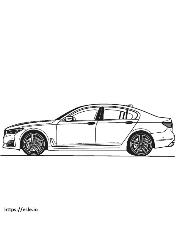 BMW i7 eDrive50 Sedan (19 inch Wheels) 2024 coloring page