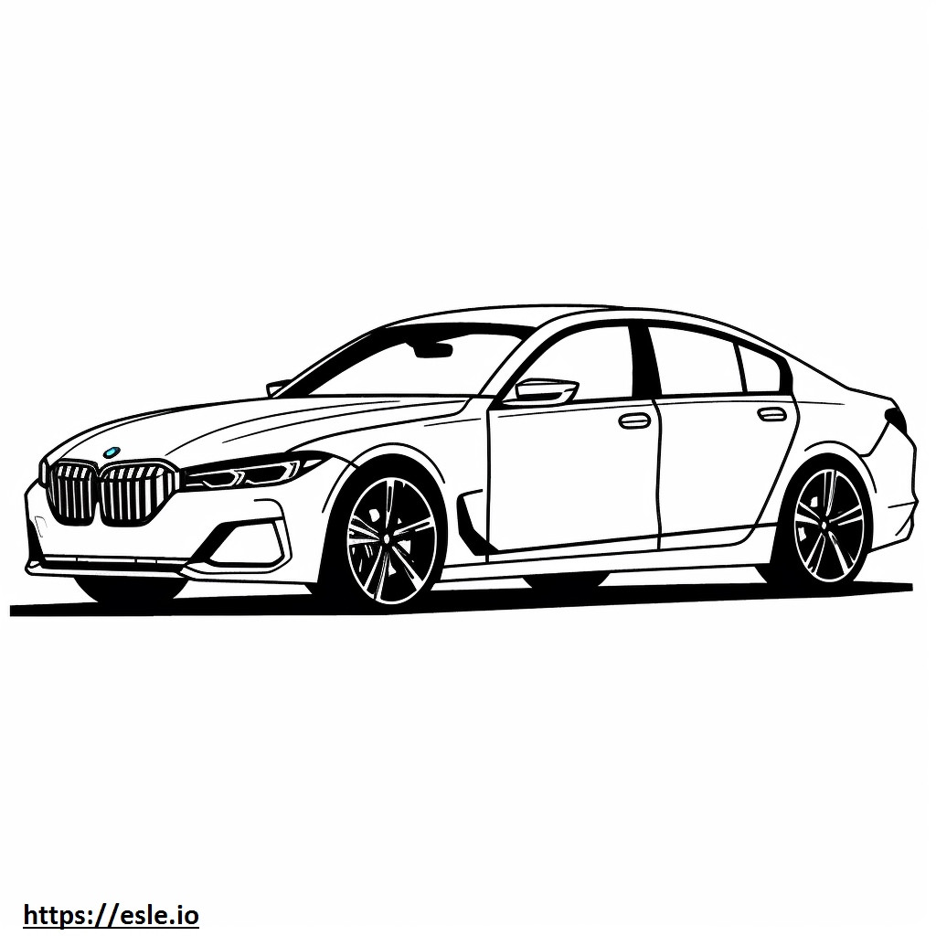 BMW i7 eDrive50 berlina (ruote da 20 pollici) 2024 da colorare