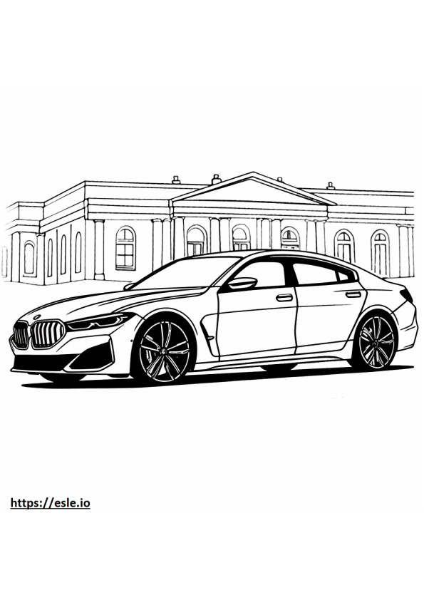 BMW i7 eDrive50 Sedan (20 inch Wheels) 2024 coloring page