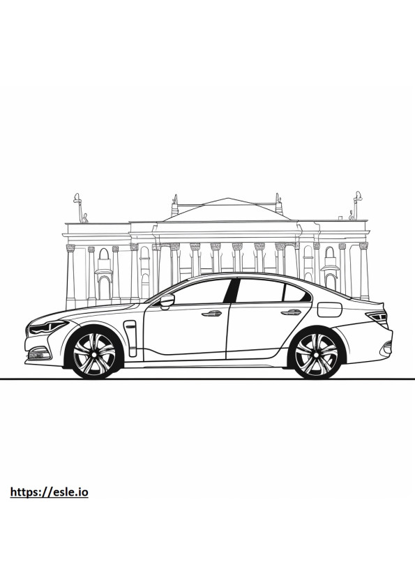 BMW i7 eDrive50 Sedan (rodas de 20 polegadas) 2024 para colorir