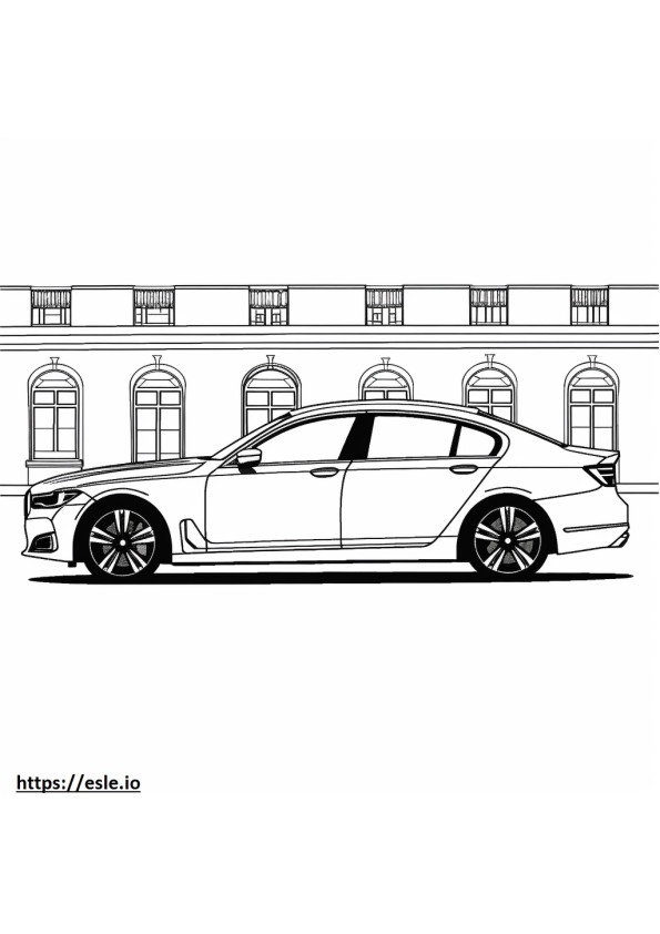 BMW i7 eDrive50 Sedan (rodas de 21 polegadas) 2024 para colorir