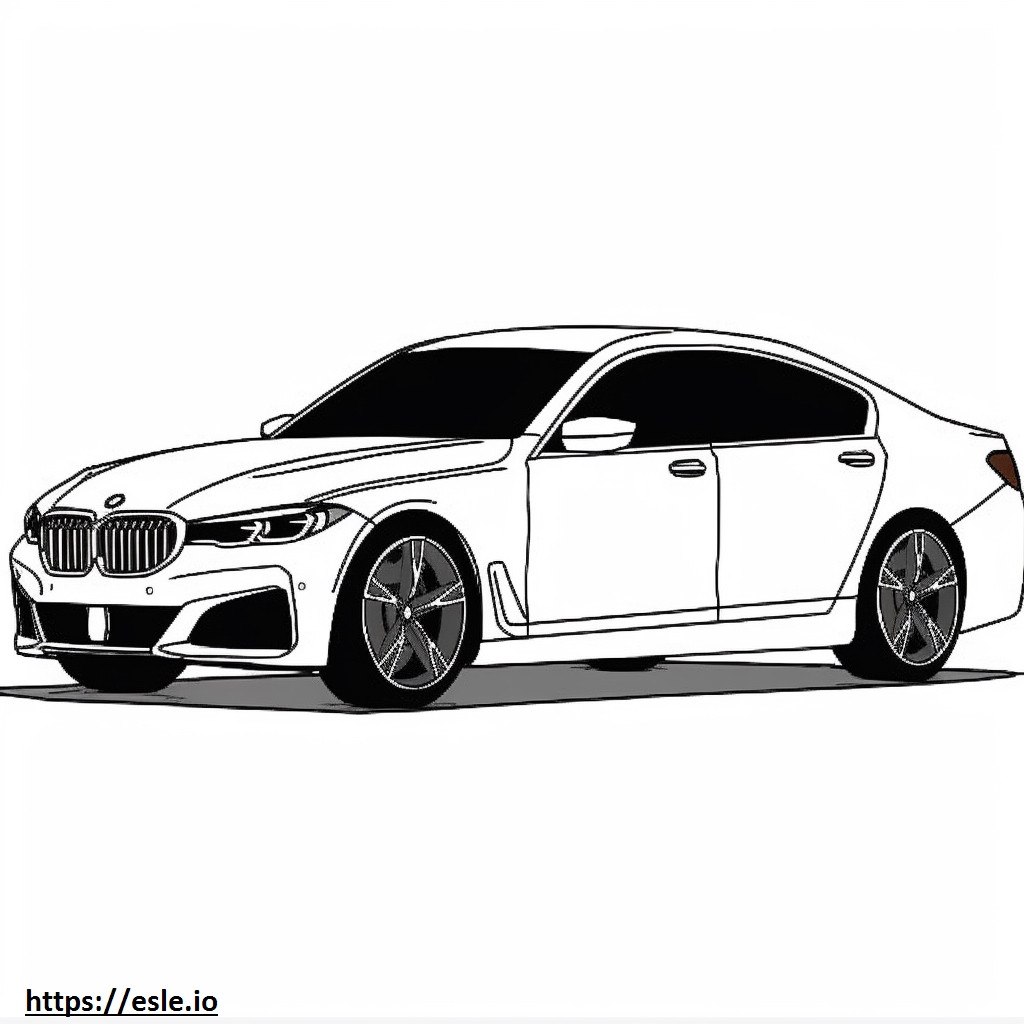BMW i7 M70 xDrive Sedan (rodas de 20 polegadas) 2024 para colorir