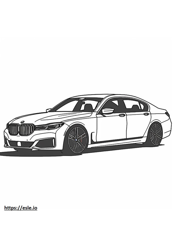 BMW i7 M70 xDrive berlina (ruote da 20 pollici) 2024 da colorare