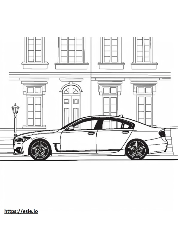 BMW i7 xDrive60 berlina (ruote da 20 pollici) 2024 da colorare