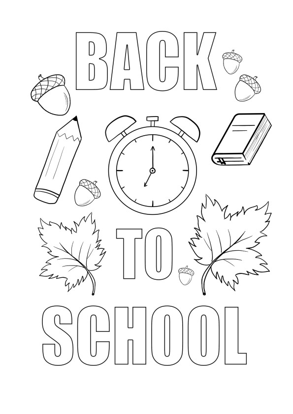 Back to school free printable sheet for kids of all ages