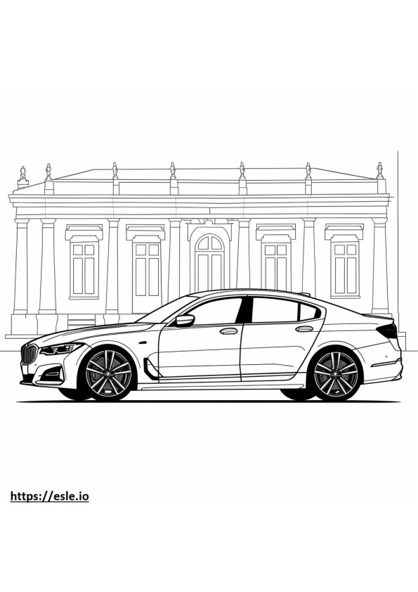 BMW i7 xDrive60 Limousine (21-Zoll-Räder) 2024 ausmalbild