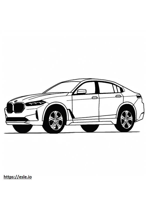 Coloriage BMW iX xDrive40 (Jantes 20 pouces) 2024 à imprimer