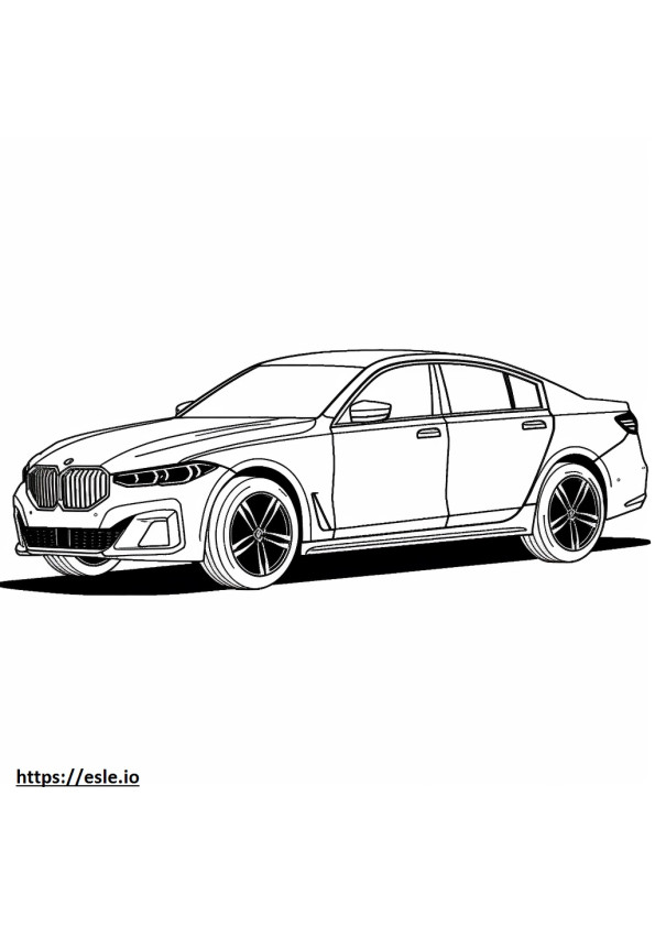 BMW iX xDrive40 (20 インチ ホイール) 2024 ぬりえ - 塗り絵